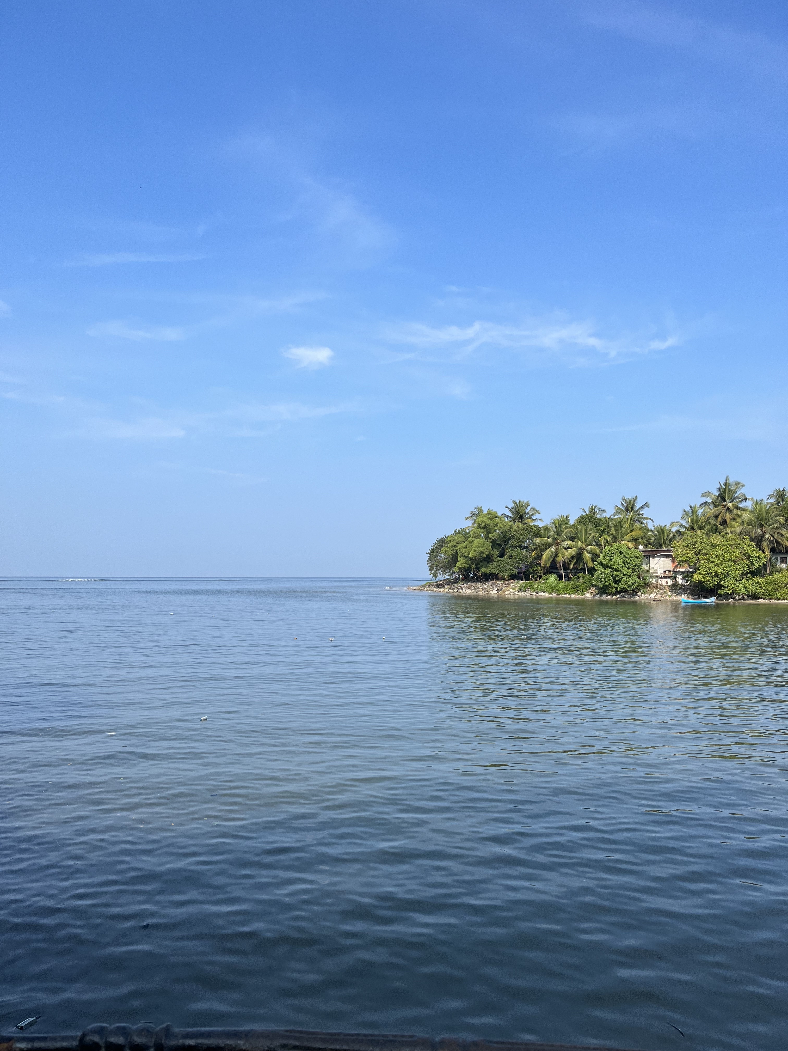 A quiet walkway in Mahe, Kerala